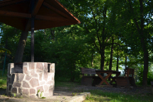 Campingplatz der Sole Felsen Welt